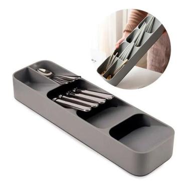 Imagem de Porta Separador de Talher com 5 Divisórias Organizador Gaveta Mesa - L