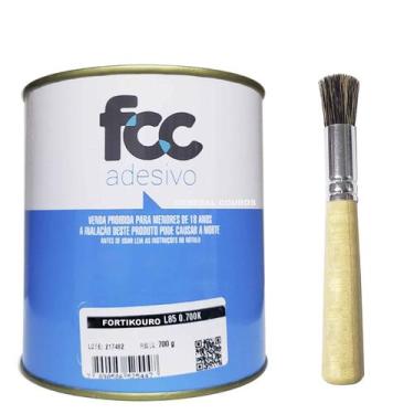 Imagem de Kit Cola Para Sapateiro, Couro 700G E Pincel - Fortik