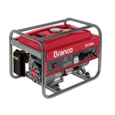 Imagem de Gerador à Gasolina Branco 7,0CV 3,5KW Monofásico com AVR e Partida Man