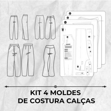 Imagem de Kit 4 moldes de costura calças by Marlene Mukai - EDITORA CLUBE DA COS