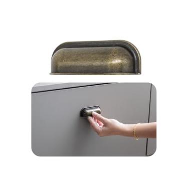 Imagem de 7 Peças Puxador Concha Quadrado Para Gaveta Armário Móveis 64mm (Ouro Envelhecido)