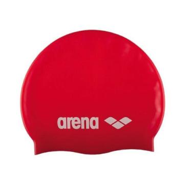 Imagem de Touca Para Natação Classic Silicone Arena, Vermelho, Branco