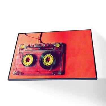 Imagem de Quadro Fita K7 Vinil Sem Vidro - Center Molduras, 70x50 Caixa, Preta