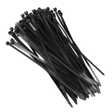 Imagem de Abraçadeira Nylon 10cm Kit 200un Cinta Plástica Fita Herman Amarrar Fi