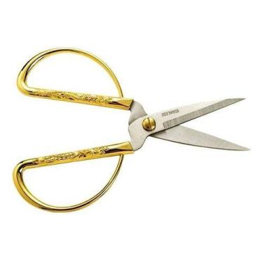 Imagem de Tesoura Bonsai Profissional Dragão Esculpido Aço Inox 190mm - GOLDEN D