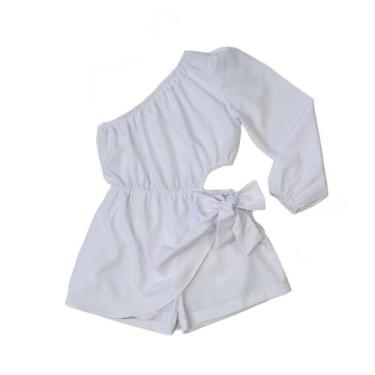 Imagem de Macacão Vestido Infantil Lançamento Look Blogueirinha Luxo - Ak Fashio