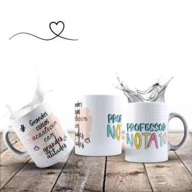 Imagem de Caneca Grandes Coisas Acontecem Professor Nota 10 Com Caixa De Present