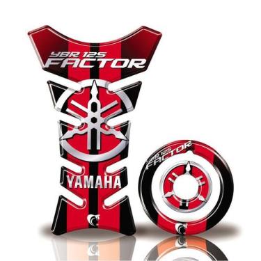 Imagem de Kit Protetor Tanque Adesivo Moto Yamaha Factor Ano + 2016 Vermelho - C