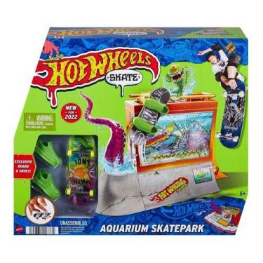 Imagem de Hot Wheels Skate Rampa Pista Fingerboard Aquário Skatepark - Mattel