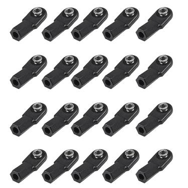 Imagem de AMK SCX10 M4 RC Link Rod Ends 4mm Tie Rods Joints with 7mm Pivot Ball 1/8 1/10 Crawler Universal Building Kit for TRX6 D90 TF2 CC01 Gen7 Gen8 TRX4 Upgrades (20Pcs Bent)