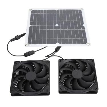 Imagem de Kit de Ventilador de Painel Solar para Galpões e Casas de Animais de Estimação, Ventilador de 2W 8V até 3000 RPM IP65, Ventilador Portátil Alimentado por Painel, Ideal para Uso