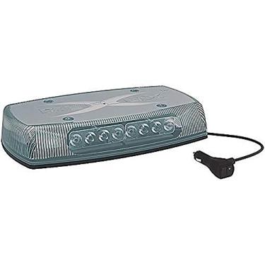 Imagem de Reflex LED Minibar 15 polegadas 12-24 VDC, 18 padrões de flash, suporte magnético, cúpula transparente, âmbar/transparente