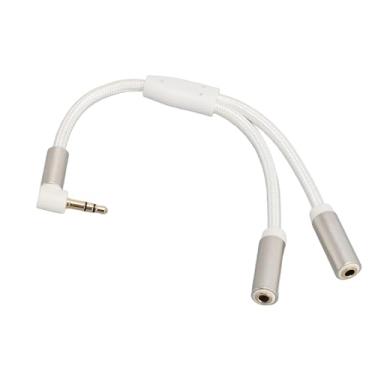 Imagem de Divisor Y de Fone de Ouvido de 3,5 Mm Macho para 2 Fêmeas Cabo de Extensão de Som Estéreo para Tablet Laptop CD MP3 Com Plugues Banhados a Ouro, Núcleo de Latão Fio de Nylon