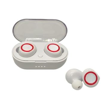 Imagem de Fone de Ouvido Intra Auricular Bluetooth com Case de Carregamento, A-W1/J-60G (Vermelho com Case Branca)