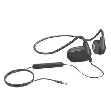 Imagem de Fones de ouvido com fio GZCRDZ 3,5 MM, fones de ouvido abertos com microfone e volume ajustável, adequados para dispositivos como telefones celulares, computadores, consoles de jogos (preto)