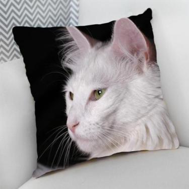 Imagem de Almofada Decorativa Cheia c/ Zíper Gatos Cat Felino - Deluzz, Angorá, 