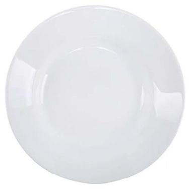 Imagem de Prato de Sobremesa Redondo Branco de Melamina de 20Cm Sakes