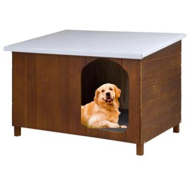 Imagem de Casinha Cachorro Criadeira N6 Resistente Teto Galvanizado - Apiario Me