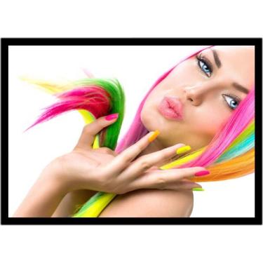Imagem de Quadro Decorativo Estética Feminina Moda Salões De Beleza Maquiagem Ca