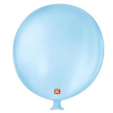 Imagem de Balão de Festa Látex Gigante 3 pés - 91cm - Azul Baby - 1 unidade - Sã