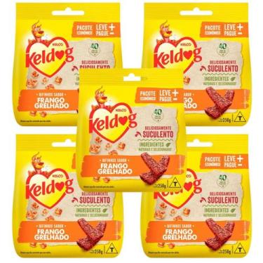Imagem de Kit 5 Bifinho Keldog para Cães Sabor Frango Grelhado 250 g  - Kelco