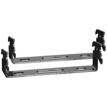 Imagem de Wall Control Pegboard 2,54 cm x 10,16 cm Gancho de placa de metal com fenda para controle de parede e placa de ferramentas ranhurada – Preto – 10-CB-014 B