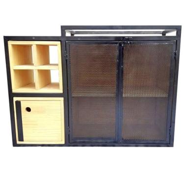 Imagem de Nicho / Estante de Parede - Madeira e Ferro - Estilo Industrial - Mode