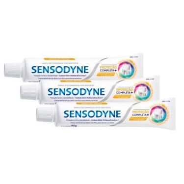 Imagem de Kit 3 Creme Dental Sensodyne Proteção Completa Sistema Anti-tártaro 90
