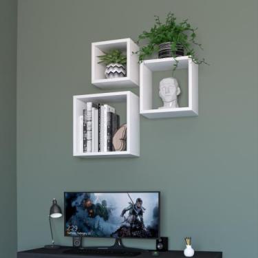 Imagem de Kit 3 Nichos em MDF para Decoração e Organização do Quarto. - BAZAR DO