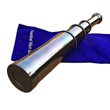 Imagem de Telescópio de latão com acabamento preto antigo feito à mão do Capitão Spyglass
