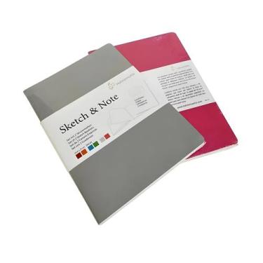 Imagem de Cardeneta Hahnemuhle Sketch & Note Cinza/pink A5 20 Folhas