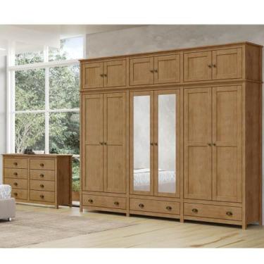 Imagem de Conjunto Quarto: Guarda-Roupa 12 Portas, Cômoda 8 Gavetas Topázio Frei