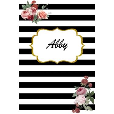 Imagem de Abby: Classic Floral Personalized Notebook/Journal/Log Book/Planner With Name, 110 pages of your selected paper, planner. Size: 6” x 9”