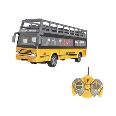 Imagem de YIJU Ônibus rc modelo de carro de brinquedo 1:30 com luzes realistas e pneus de borracha presente para crianças ônibus elétrico rc cidade ônibus de, Doubledecker Bus a