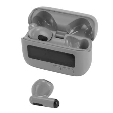 Imagem de Fones de Ouvido Sem Fio BT 5.2, Display de Relógio retrô BB Em Formato de Máquina ENC Com Cancelamento de Ruído, Fones de Ouvido Portáteis para Esportes, Jogos, Viagens (GRAY)