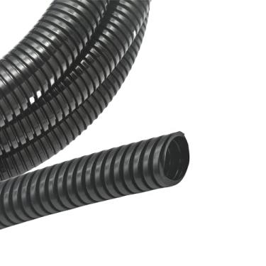 Imagem de MyyYiTar Protetor de conduíte de tear de fio de 1,27 cm - 3 m, capa para tubos rígidos para gerenciamento de fios elétricos ao ar livre, kit organizador – preto