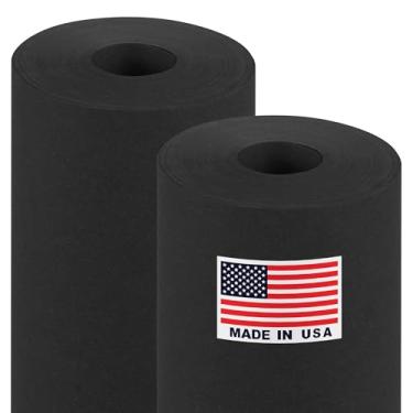 Imagem de Paclord Rolo de papel Kraft preto de 45,7 cm x 3048 cm (pacote econômico com 2), espessura de 20,4 kg, feito nos EUA, papel kraft colorido para escola, papel kraft de boletim - inodoro, não tóxico,