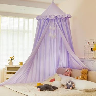 Imagem de dix-rainbow Dossel de Decoração de Princesa para Cama Infantil, Dossel de Cama Macio e Durável para Quarto de Meninas, Tenda, Dossel, Rede Mosquiteira de Sonho, Cama, Canopy de Can (26"L X 106"C (Paco