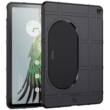 Imagem de Capa para tablet Google Pixel (2023), Nakedcellphone Special Ops Tactical Armor Rugged Shield Capa protetora [anti-impressões digitais, textura fosca, compatível com docas] - Design de fibra de