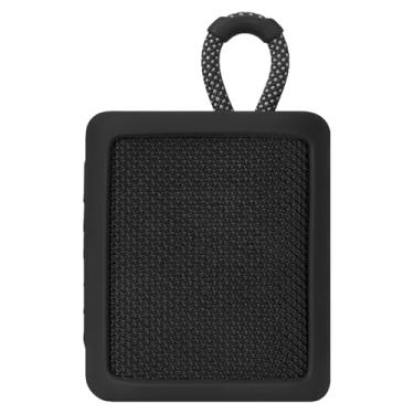 Imagem de Geekria Capa de silicone para alto-falante, compatível com JBL Go 3, capa protetora à prova d'água macia, alto-falantes Bluetooth de substituição para transporte de viagem com gancho para chaveiro