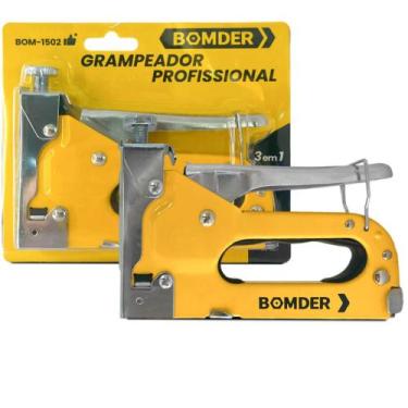 Imagem de Grampeador Profissional 3 em 1 para Madeira Artesanato Reparos e Tapeç