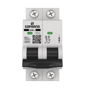 Imagem de Disjuntor Bipolar Mini Din 32a Curva C 3ka Soprano