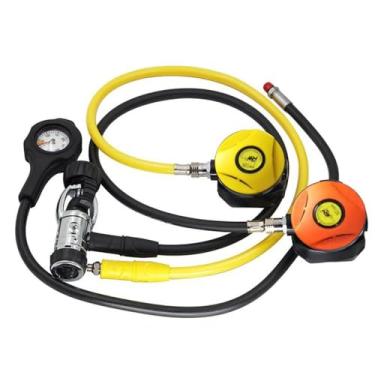 Imagem de TUDIVING-Regulador de respiração para mergulho autônomo, regulador de mergulho com narguilé, redutor de pressão, mordida na boca para mergulho subaquático, regulador de mergulho autônomo (set 4)
