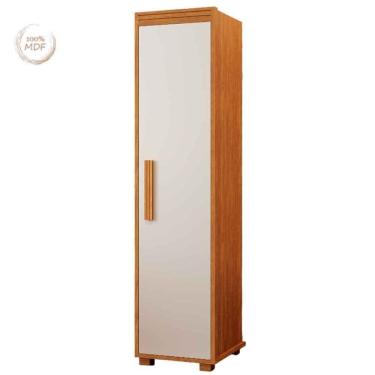 Imagem de Armário Multiuso 1 Porta 4 Prateleiras 100% Mdf delta Nature Off White