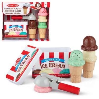 Imagem de SUNNY, Melissa & Doug, Comidinha Brinquedo Madeira Fábrica Sorvete, Acima de 3 anos