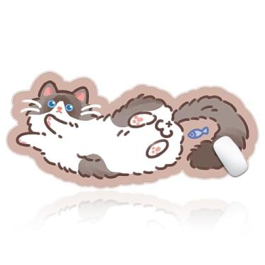 Imagem de Kawaii, tapete de rato de gato, tamanho grande, acessórios de mesa Kawaii, para jogos, decoração de quarto kawaii, para meninas