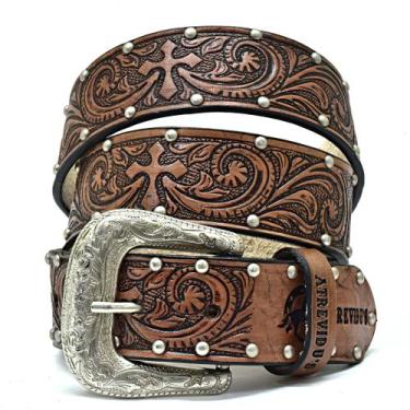 Imagem de Cinto Atrevidu's Country Feminino Estampado Cruz Com Cravo, Laranja qu