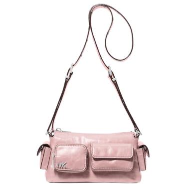 Imagem de Michael Kors Dakota Bolsa transversal pequena conversível com bolso, Ferragens prateadas/rosa fumê, One Size