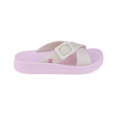 Imagem de Chinelo infantil mna Zaxy 19208 Grendene Match , 31, Branco off, Glite