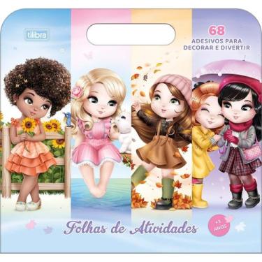 Imagem de Álbum para Colorir Pintar Personagem Maleta Jolie 16 Páginas + 68 Ades